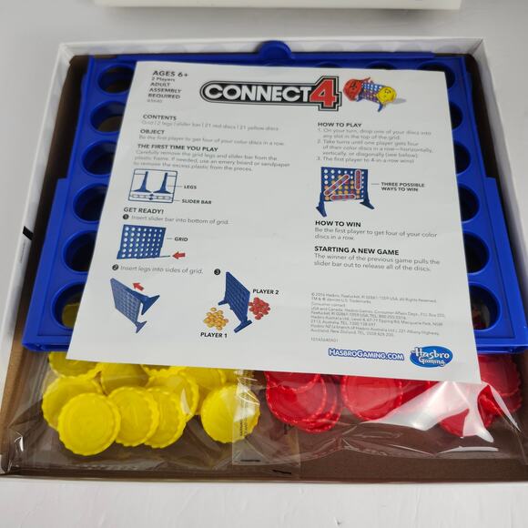Hasbro Gaming Connect 4 Board Game A5640 Game Night 2016 Age 6+ Pre-Owned - Picture 10 of 13